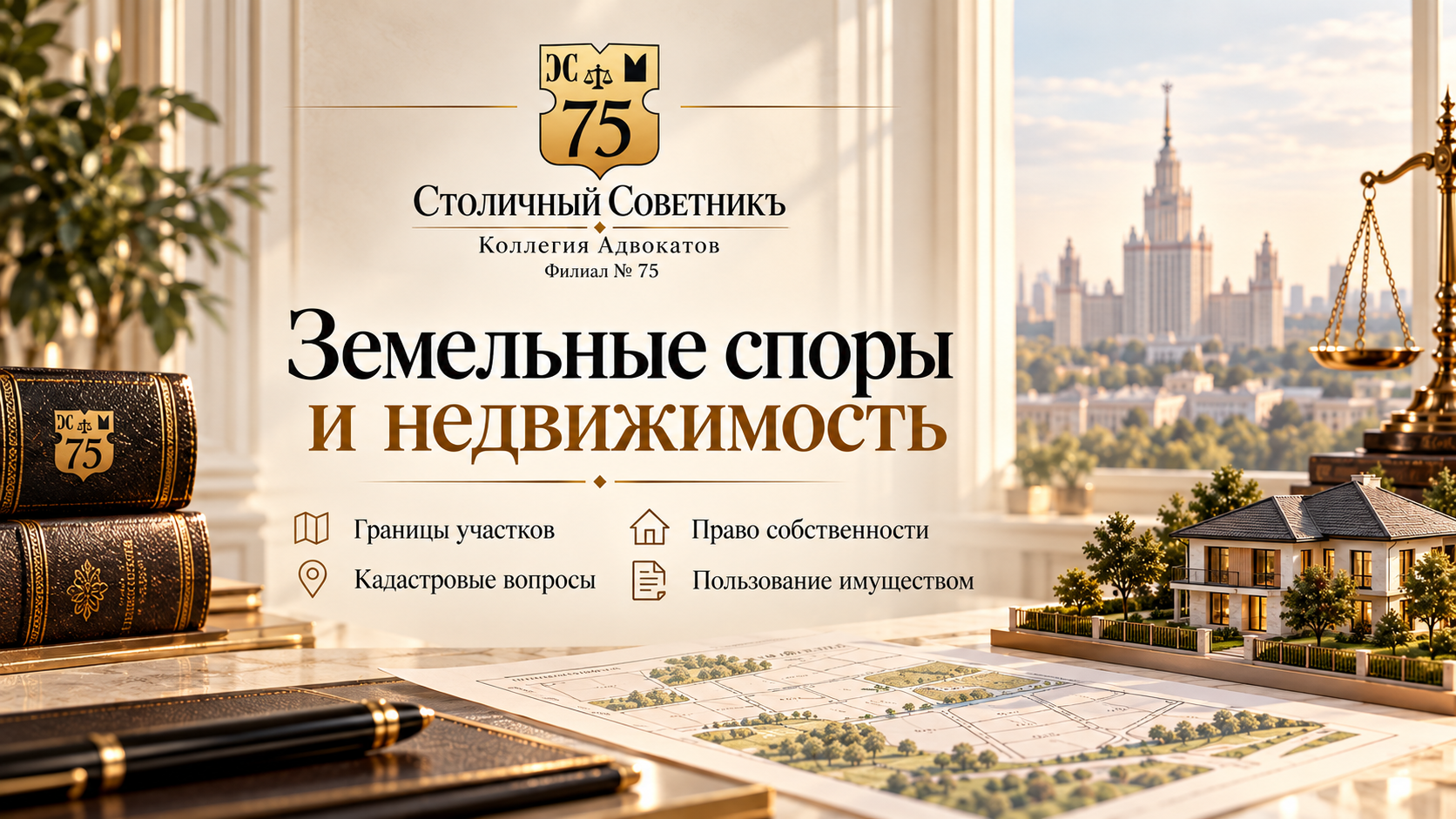 Земельные споры и недвижимость: границы участков, право собственности, кадастровые вопросы, пользование имуществом